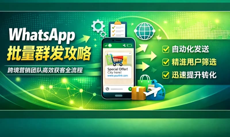 WhatsApp 批量群发攻略:跨境营销团队高效变现全流程