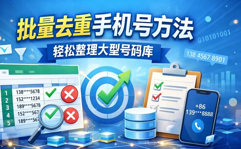 手机号去重怎么做?3种方法快速清理重复号码(2026指南)