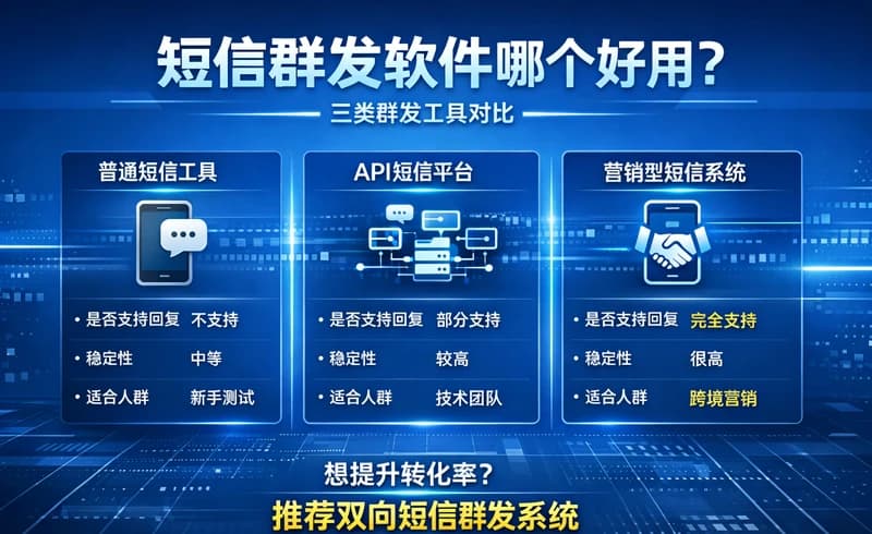 短信群发软件哪个好用?2026对比评测与选择指南